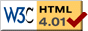 An interoperable Web page validated as HTML 4.01 by World Wide Web Consortium (W3C)